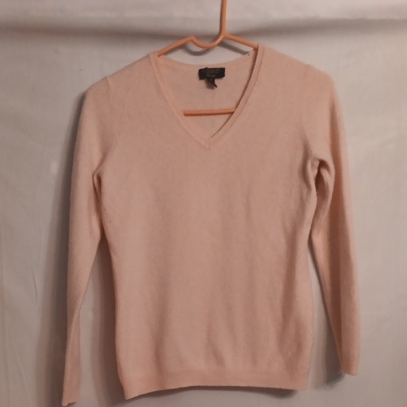 Cashmere Charter Club Pink V-Neck Sweater Size Medium - Picture 1 of 7